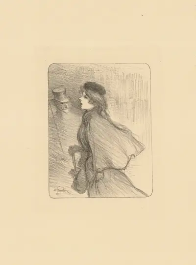 Une femme qui pass av Théophile Alexandre Steinlen