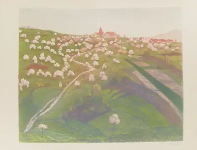 Vy över Belmont, nära Lausanne, nr 2 av Théophile Alexandre Steinlen
