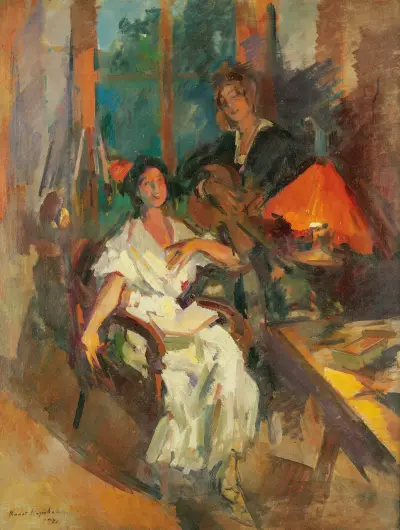 Evening Duet av Konstantin Alexeevich Korovin