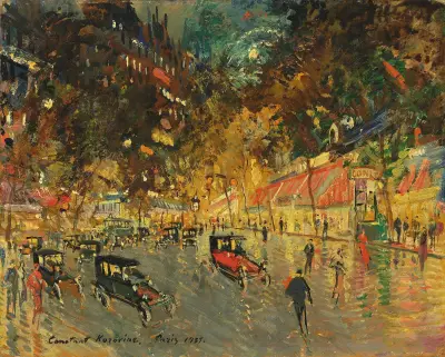 Grands Boulevards, Richelieu-Drouot av Konstantin Alexeevich Korovin