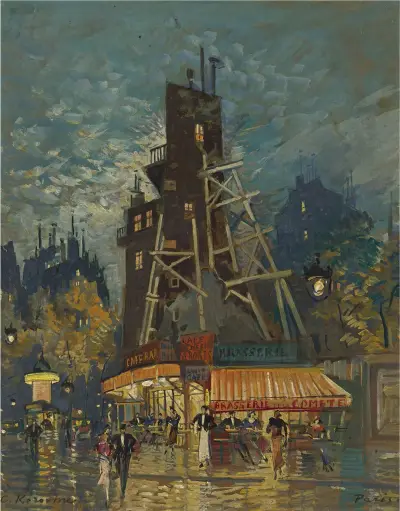 Parisian Boulevard av Konstantin Alexeevich Korovin