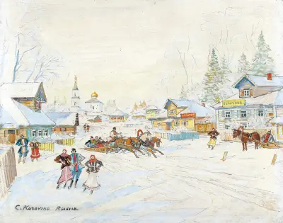 Winterlandschaft – Nr. 2 von Konstantin Alexeevich Korovin