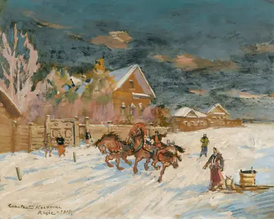 Zimowy pejzaż – nr 1, Konstantin Alexeevich Korovin