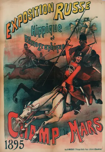 Exposition Russe Hippique Et Ethnographique Champ De Mars 1895 av Alfred Choubrac