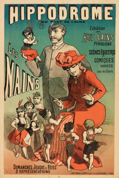 Hippodrome Au Pont De L’alma Les Nains Exhibition Des Huit Nains Tyroliens av Alfred Choubrac
