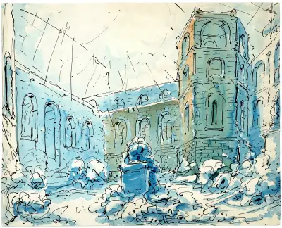 Binnenkoer van het Ostmuseum av Alfred Ost