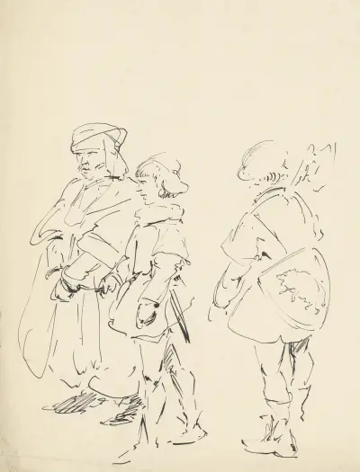 Drie processie figuren av Alfred Ost