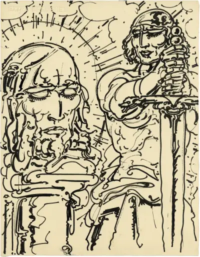 Figuur met zwaard av Alfred Ost