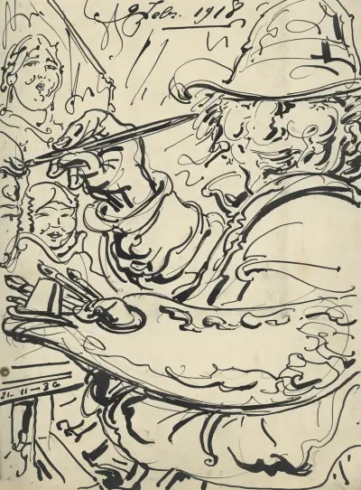 Illustratie bij De Kunst feb 1918 av Alfred Ost