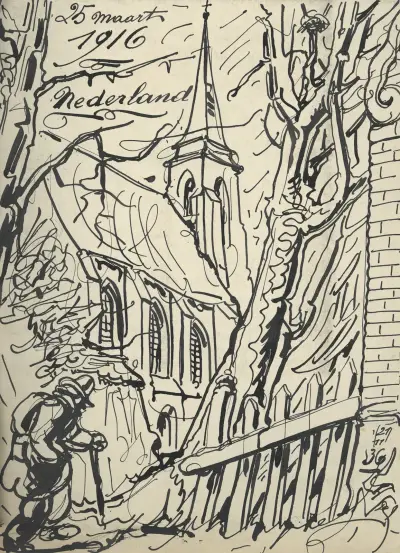 Illustratie bij Eigen Haard 25 march 1916, Alfred Ost