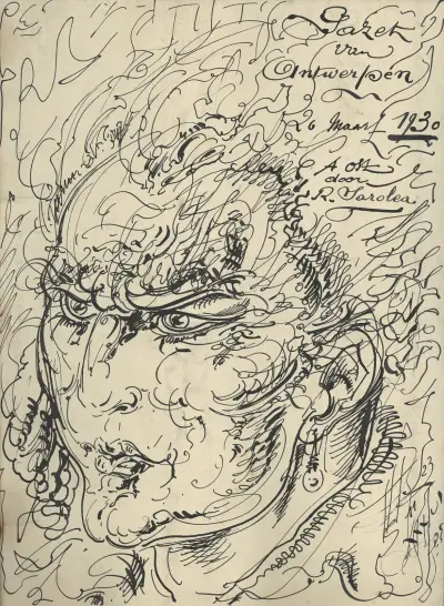 Illustratie bij Gazet van Antwerpen march 1930 av Alfred Ost