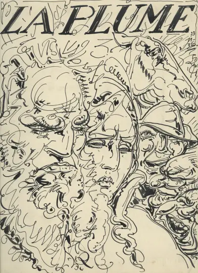 Illustratie bij La Plume march 1913 av Alfred Ost