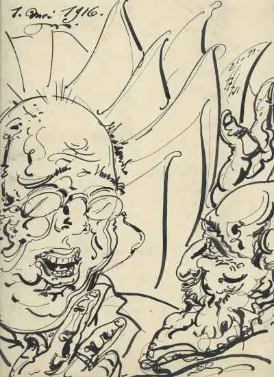 Illustratie bij Salle de la Société Momus may 1916, Alfred Ost