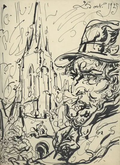 Illustratie bij Studio Kunstleven Magazine oct 1925 av Alfred Ost