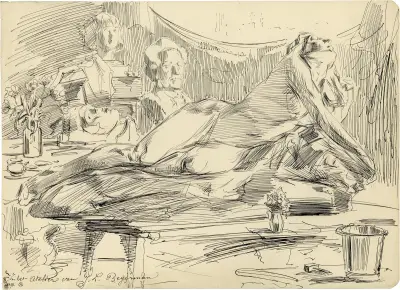 In het atelier van J.L Beyerman av Alfred Ost