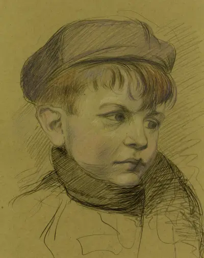 Jongensgezicht av Alfred Ost
