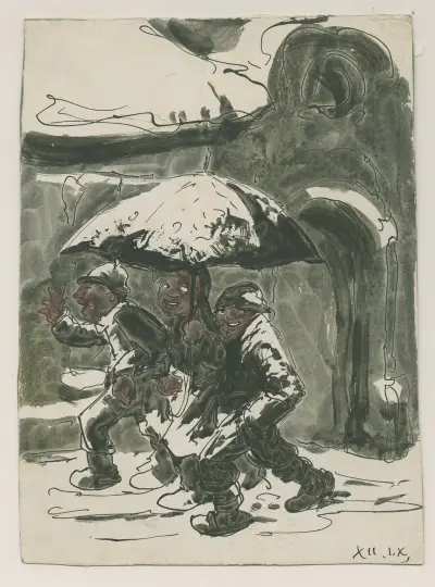 Kinderen in de sneeuw av Alfred Ost