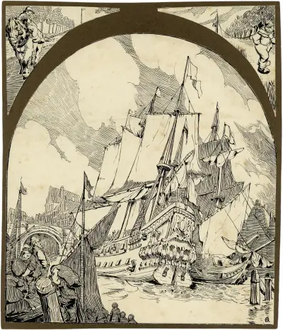 La navigation à Malines av Alfred Ost