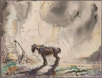 Einsames Pferd von Alfred Ost