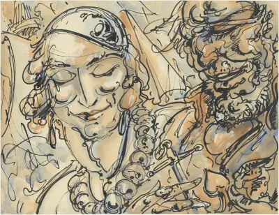 Man en vrouw portret av Alfred Ost