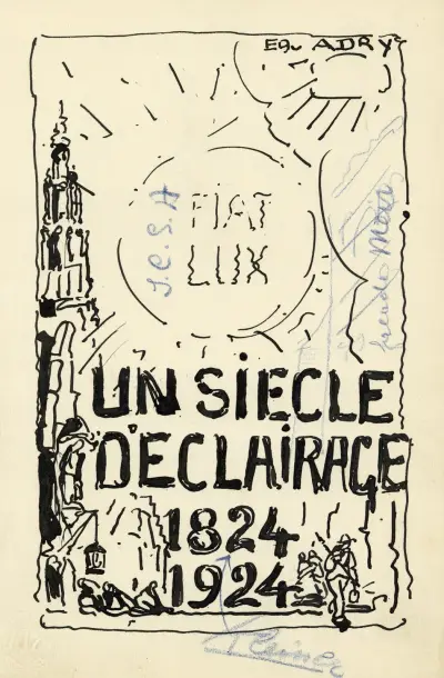 Ontwerp voor Verlichting ‘Un siècle d’éclairage’ av Alfred Ost