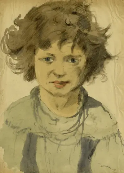 Portret van een kind av Alfred Ost