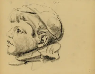 Profielportret kind av Alfred Ost