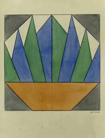 Rechthoek, trapezium en driehoeken av Alfred Ost