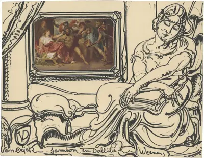 Samson en Dalila van A. Van Dyck av Alfred Ost