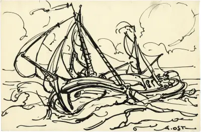 Fartyg till sjöss av Alfred Ost