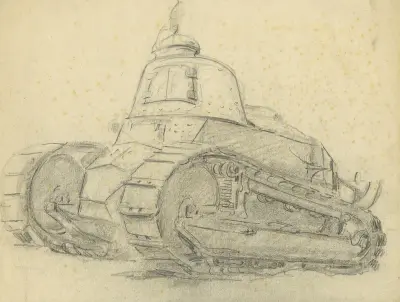 Tank – Vooraanzicht av Alfred Ost