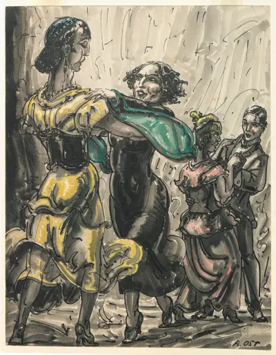 Twee dansende paren av Alfred Ost