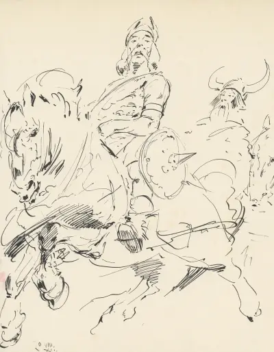 Vikingen te paard av Alfred Ost