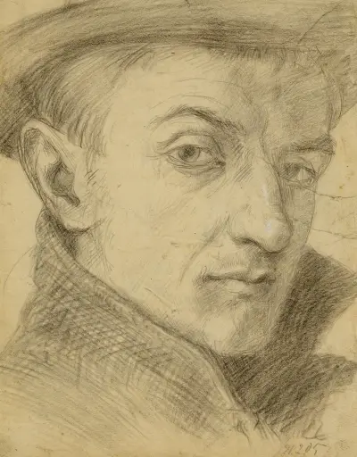 Zelfportret av Alfred Ost