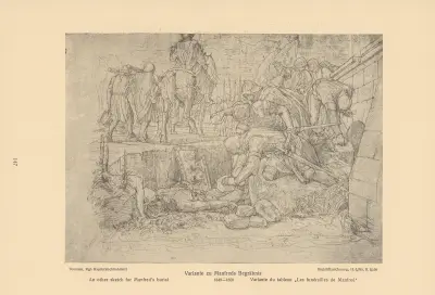 An other sketch for Manfred’s burial av Alfred Rethel