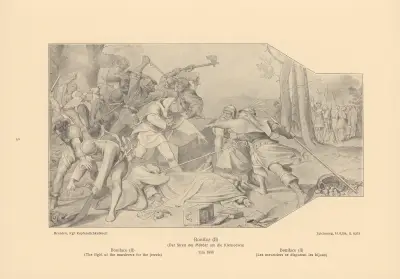 Boniface (II) (The fight of the murderers for the jewels) av Alfred Rethel