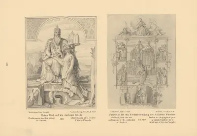 Charlemagne and the spring of Aachen av Alfred Rethel