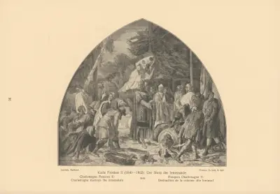 Karl den stores fresker II; Karl den store förstör Irmensäule av Alfred Rethel