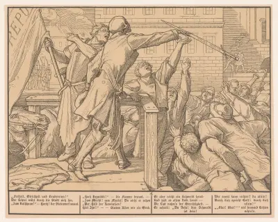 Dead as a demagogue (Der Tod als Volksredner) von Alfred Rethel