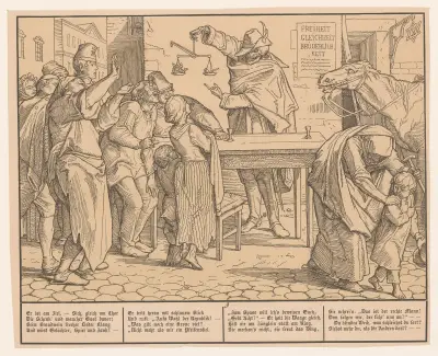 Death in front of the tavern (Der Tod vor der Schenke) av Alfred Rethel