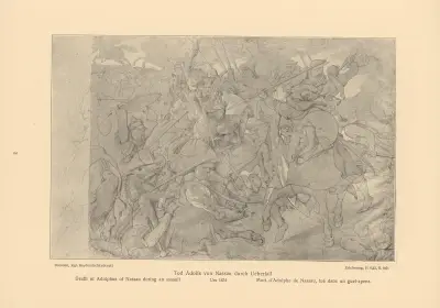 Death of Adonis during an assault av Alfred Rethel