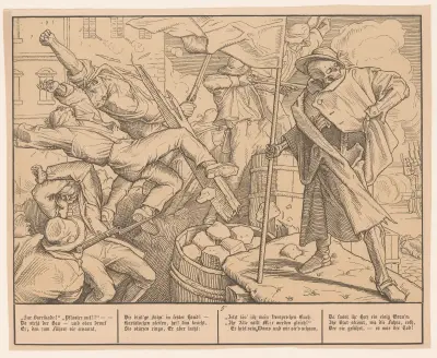 Death on the barricade (Der Tod auf der Barrikade) von Alfred Rethel