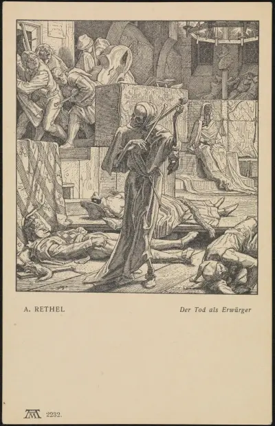 Der Tod als Erwürger av Alfred Rethel