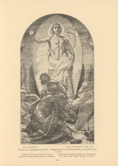 Drawing for the resurrection of Christ, altar-piece in the Nikolai-church at Frankfort av Alfred Rethel