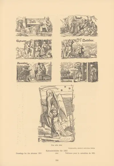Drawings for the almanac 1851 von Alfred Rethel