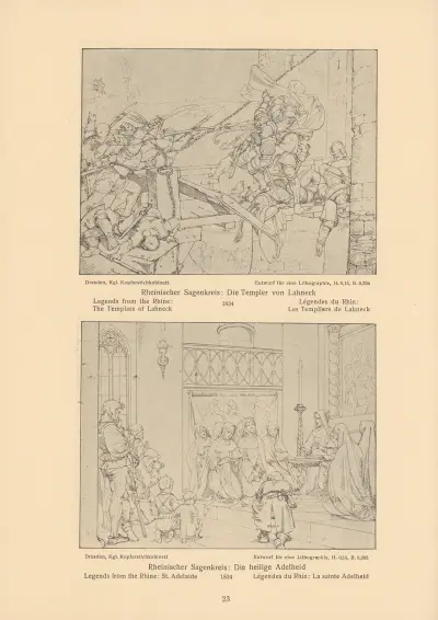 Legends from the Rhine; The Templars of Lahneck, St Adelaide av Alfred Rethel