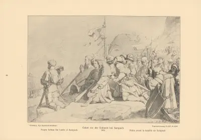 Prayer before the battle of Sempach av Alfred Rethel
