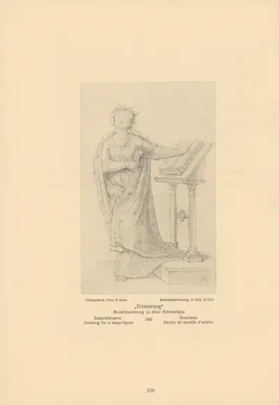 Remembrance. Drawing for a stage-figure von Alfred Rethel
