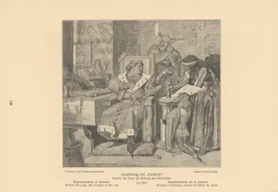 Representation of laziness. Wenzel the Lazy, the inventor of the seal von Alfred Rethel