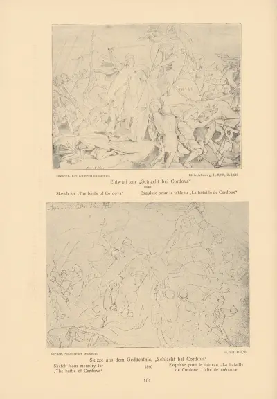 Sketch for ‘The battle of Cordova’ av Alfred Rethel